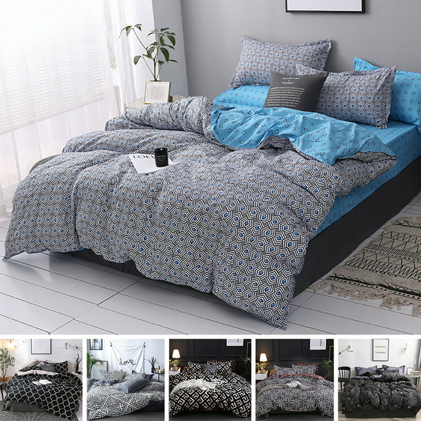 Cotton Duvet Cover&Pillowcases Quilt Cover Bedding Set Twin Queen King All Size